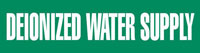 Deionized Water Supply (Green) Adhesive Pipe Marker