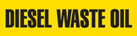Diesel Waste Oil (Yellow) Adhesive Pipe Marker