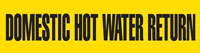 Domestic Hot Water Return (Yellow) Adhesive Pipe Marker