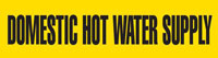 Domestic Hot Water Supply (Yellow) Adhesive Pipe Marker