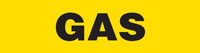 Gas (Yellow) Adhesive Pipe Marker