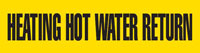 Heating Hot Water Return (Yellow) Adhesive Pipe Marker