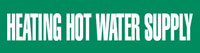 Heating Hot Water Supply (Green) Adhesive Pipe Marker