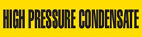High Pressure Condensate (Yellow) Adhesive Pipe Marker