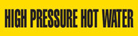 High Pressure Hot Water (Yellow) Adhesive Pipe Marker