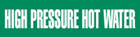 High Pressure Hot Water (Green) Adhesive Pipe Marker