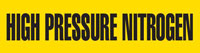 High Pressure Nitrogen (Yellow) Adhesive Pipe Marker