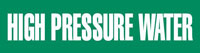 High Pressure Water (Green) Adhesive Pipe Marker