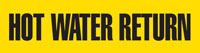 Hot Water Return (Yellow) Adhesive Pipe Marker