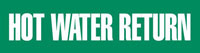 Hot Water Return (Green) Adhesive Pipe Marker