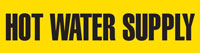 Hot Water Supply (Yellow) Adhesive Pipe Marker