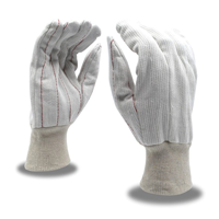 Corded Double Palm Knit Wrist Canvas Gloves