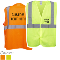 Custom Text, Class 2, Type R Reflective Safety Vest