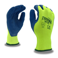 Therma-Viz Thermal 10-Gauge Terry Shell Gloves With Crinkle Finish Latex Palm Coating