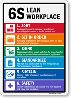 6S Lean Workplace Sign