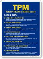 8 Pillars Of Total Productive Maintenance Sign