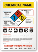 Custom Nfpa Health Hazard And Fire Hazard Sign