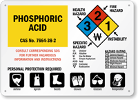 Custom Nfpa Health, Fire And Specific Hazard Sign