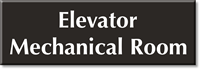 Elevator Mechanical Room Select a Color Engraved Sign