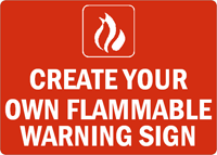 FLAMMABLE WARNING SIGN