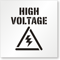 High Voltage (with Graphic) Floor Stencil