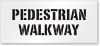 Pedestrian Walkway Floor Stencil