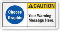 Custom ANSI Sign, Choose Clipart, Add Caution Message