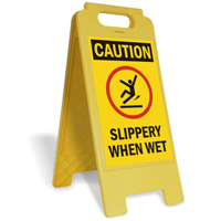 Slippery When Wet Floor Sign