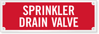 Sprinkler Drain Valve Laser Etched Sign