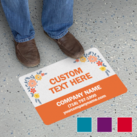 Add Text Company Name Number Custom SlipSafe Floor Sign