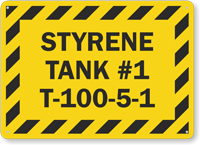 Add Your Custom Tank Content Tank Number  And Text Sign