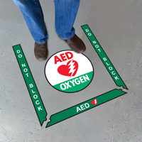 AED Superior Mark Floor Sign Kit