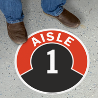 Aisle ID 1 Floor Sign