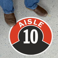 Aisle ID 10 Floor Sign