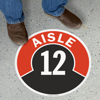 Aisle ID 12 Floor Sign