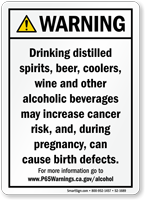 Alcoholic Beverage Exposure Prop 65 Sign