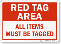 All Items Must Be Tagged Sign