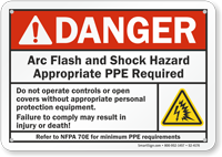 Arc Flash And Shock Hazards Sign