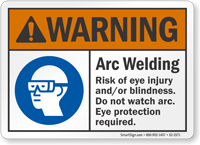 Not Watch Arc Eye Protection Required Warning Sign
