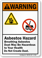 Breathing Asbestos Dust May Be Hazardous Sign