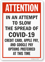 Attention Credit Card Apple Pay Google Pay Only Sign