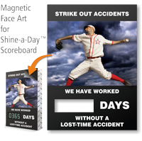 Strike Out Accidents, Baseball Theme Scoreboard Magnetic Face