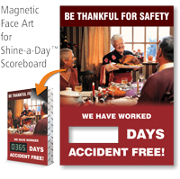 Be Thankful For Safety Scoreboard Changeable Magnetic Face
