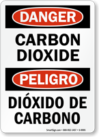 Bilingual Carbon Di Oxide Dióxido De Carbono Sign