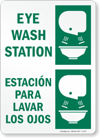 Eye Wash Station Bilingual Sign