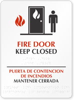 Fire Door Keep Closed (bilingual) Sign