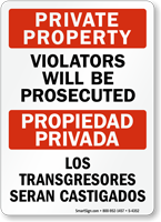 Private Property, Propiedad Privada Sign