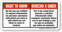 Bilingual Right To Know Sign