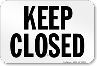 California Keep Closed Pool Sign