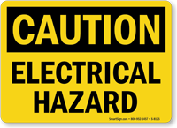 Caution Electrical Hazard Sign